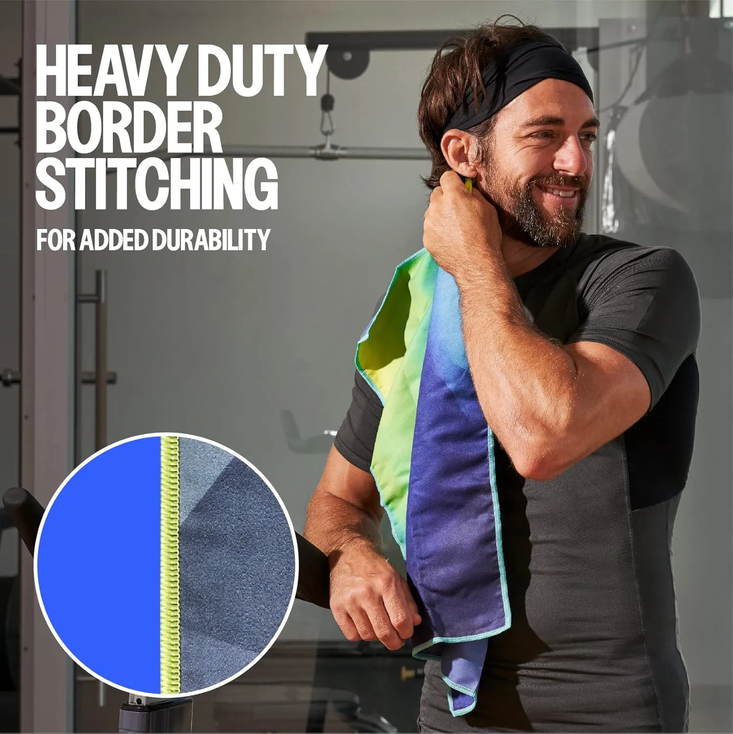 Acteon Quick Dry Microfiber Gym Towel, 4 Pack Odor-Free, Super Absorbent Workout Towels, Body Sweat