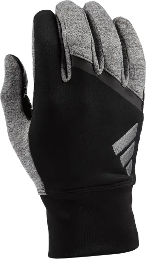 adidas Winter Performance GO 2.0 Reflective Glove with Multiple Touchscreen Conductivity Points, Black/Gray