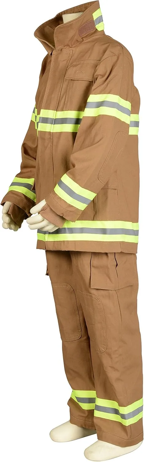 Aeromax PERSONALIZED Jr. Firefighter Suit/Bunker Gear, BLACK or TAN