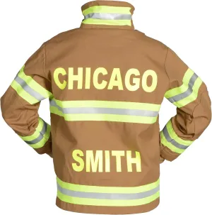 Aeromax PERSONALIZED Jr. Firefighter Suit/Bunker Gear, BLACK or TAN