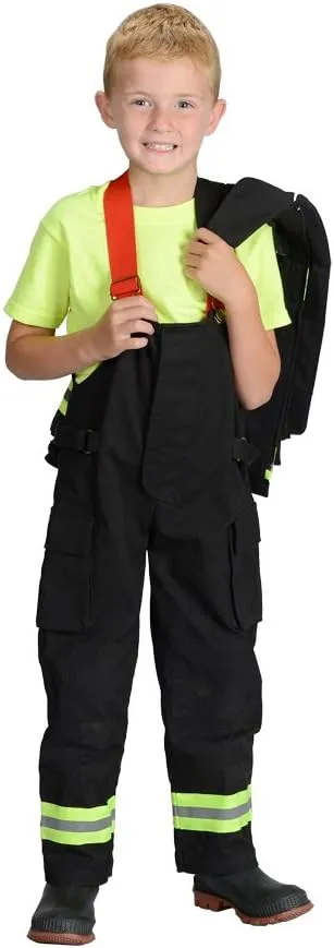 Aeromax PERSONALIZED Jr. Firefighter Suit/Bunker Gear, BLACK or TAN