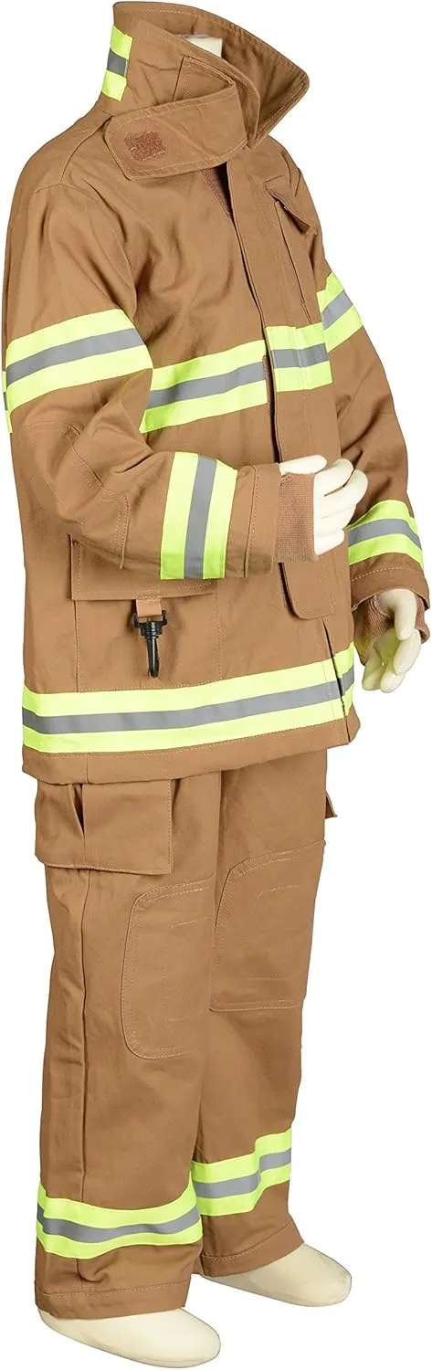 Aeromax PERSONALIZED Jr. Firefighter Suit/Bunker Gear, BLACK or TAN