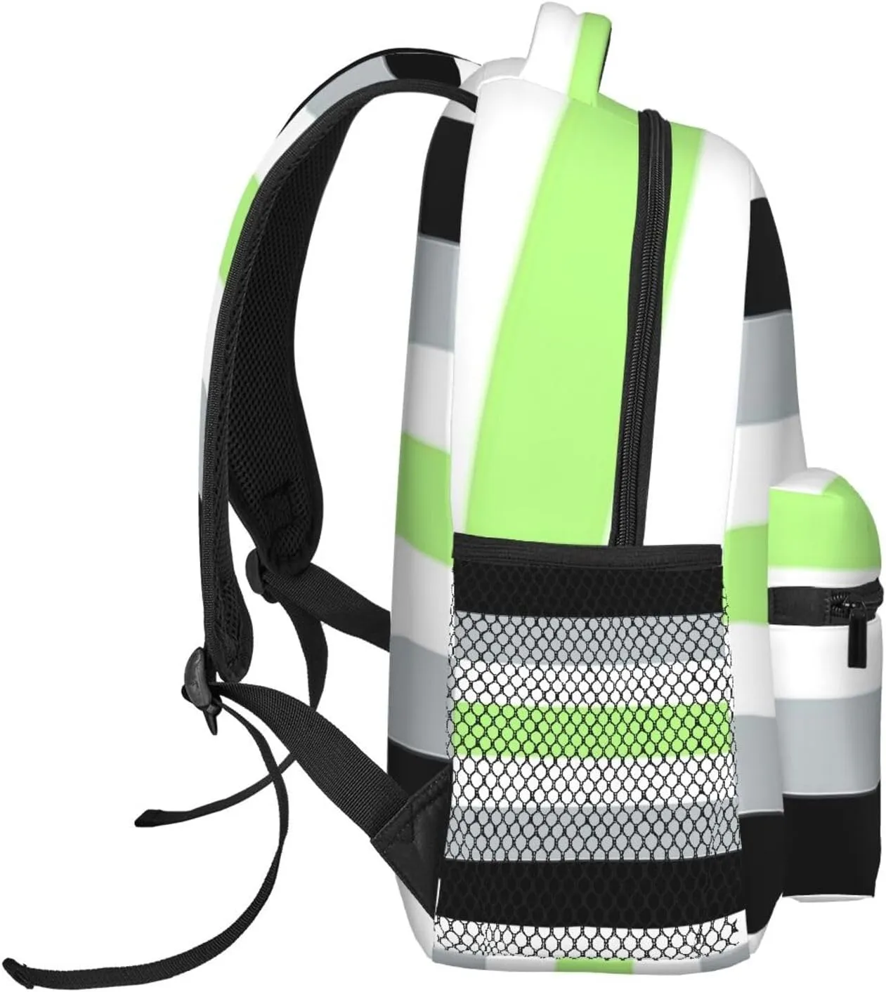 Agender flag Backpack Lightweight Laptop Backpack Casual Daypack Travel Double Shoulder Bag For Women Men
