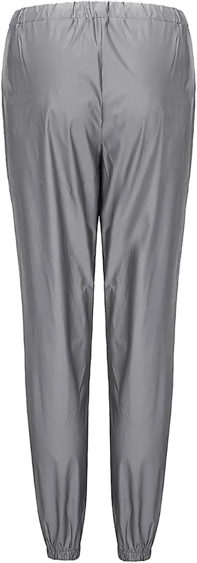 AIBEARTY Women Rave Reflective Tracksuit Zip Up Long Sleeves Jacket Jogger Pants with Pockets for Sport Party