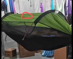 Airship Camping Tent – Waterproof 210T Nylon with No-See-Um Mesh, Lightweight Hanging Shelter for Outdoor Adventures, Includes Reflective Stakes & 3M Tree Straps (Peacock Green/Apple Green)