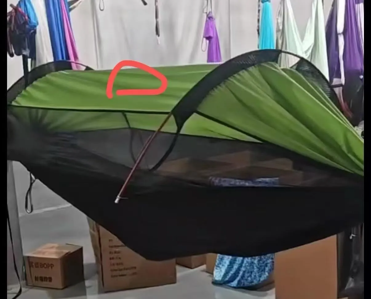 Airship Camping Tent – Waterproof 210T Nylon with No-See-Um Mesh, Lightweight Hanging Shelter for Outdoor Adventures, Includes Reflective Stakes & 3M Tree Straps (Peacock Green/Apple Green)