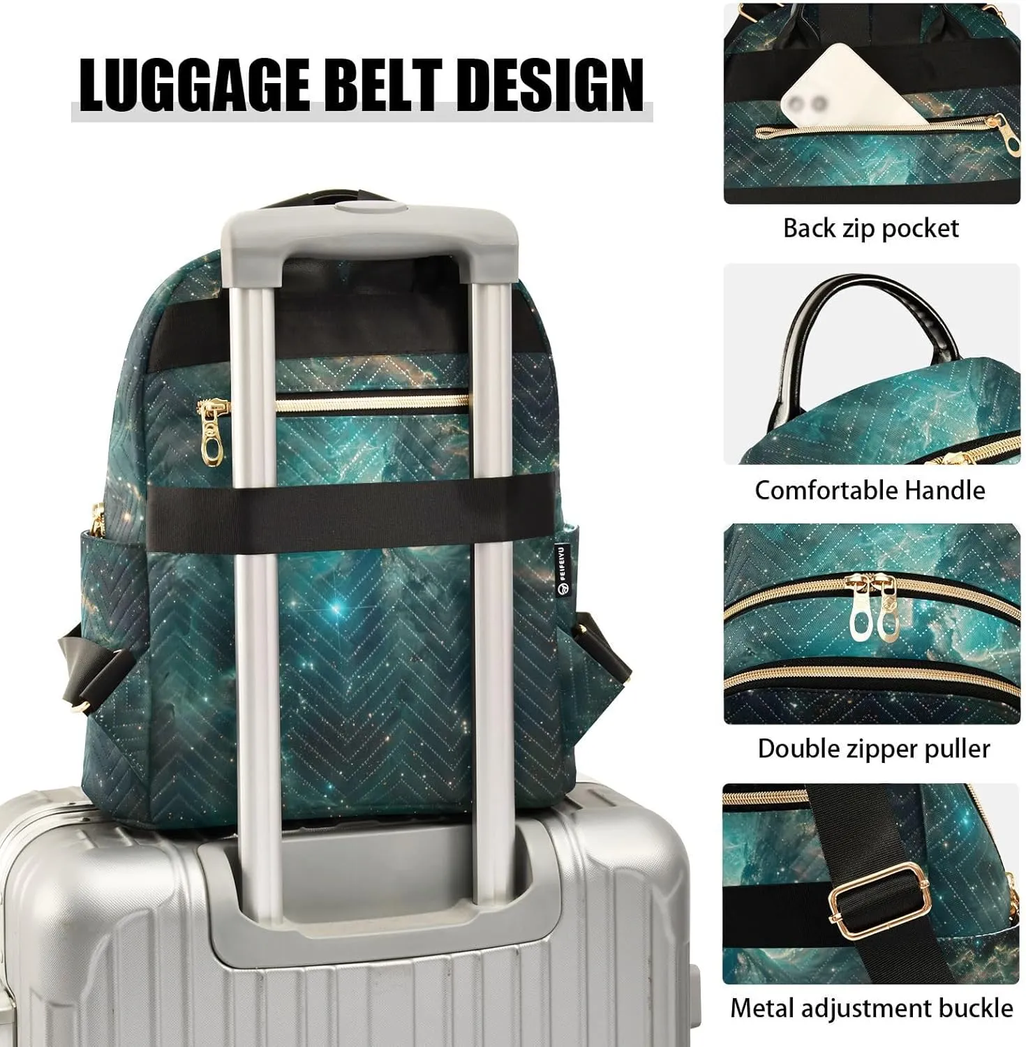 ALAZA Galaxy Starry Sky Mini Backpack Purse for Women Travel Bag Lightweight Shoulder Bag Fashion Daypack