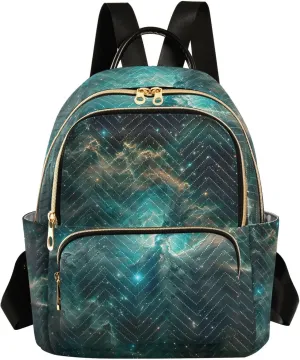 ALAZA Galaxy Starry Sky Mini Backpack Purse for Women Travel Bag Lightweight Shoulder Bag Fashion Daypack