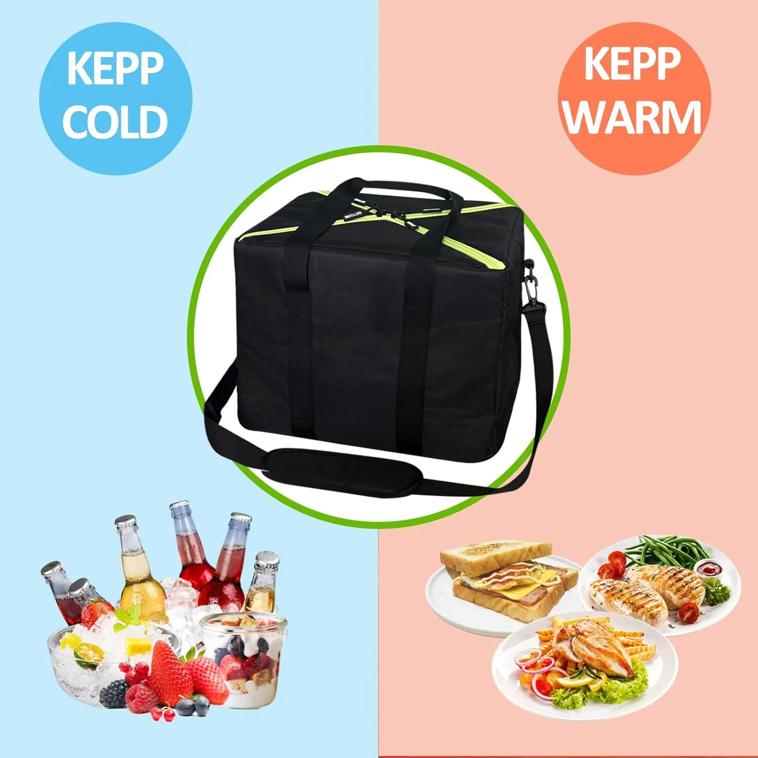 All-in-One Party Cooler Bag with Folding Design and Insulated Compartments -GETTOONE Ideal for Tailgating and Outdoor Events!