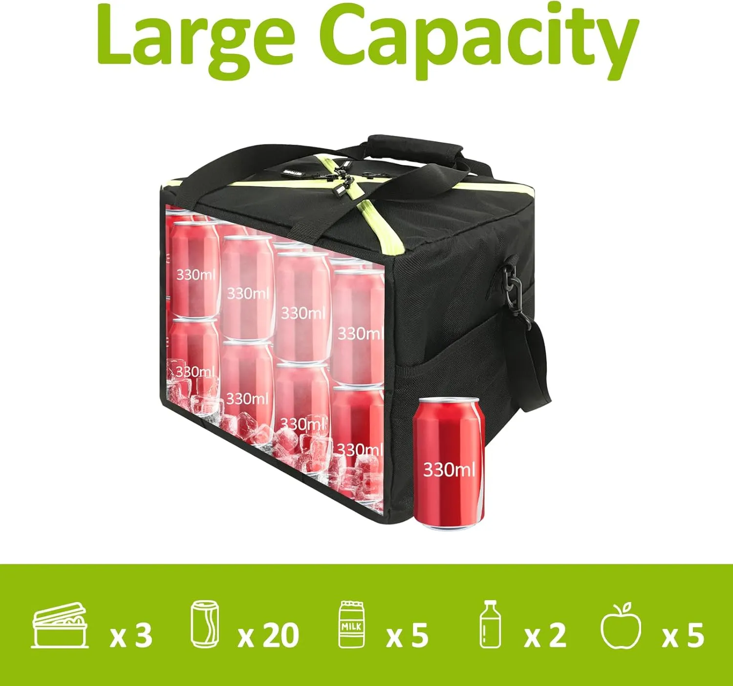 All-in-One Party Cooler Bag with Folding Design and Insulated Compartments -GETTOONE Ideal for Tailgating and Outdoor Events!