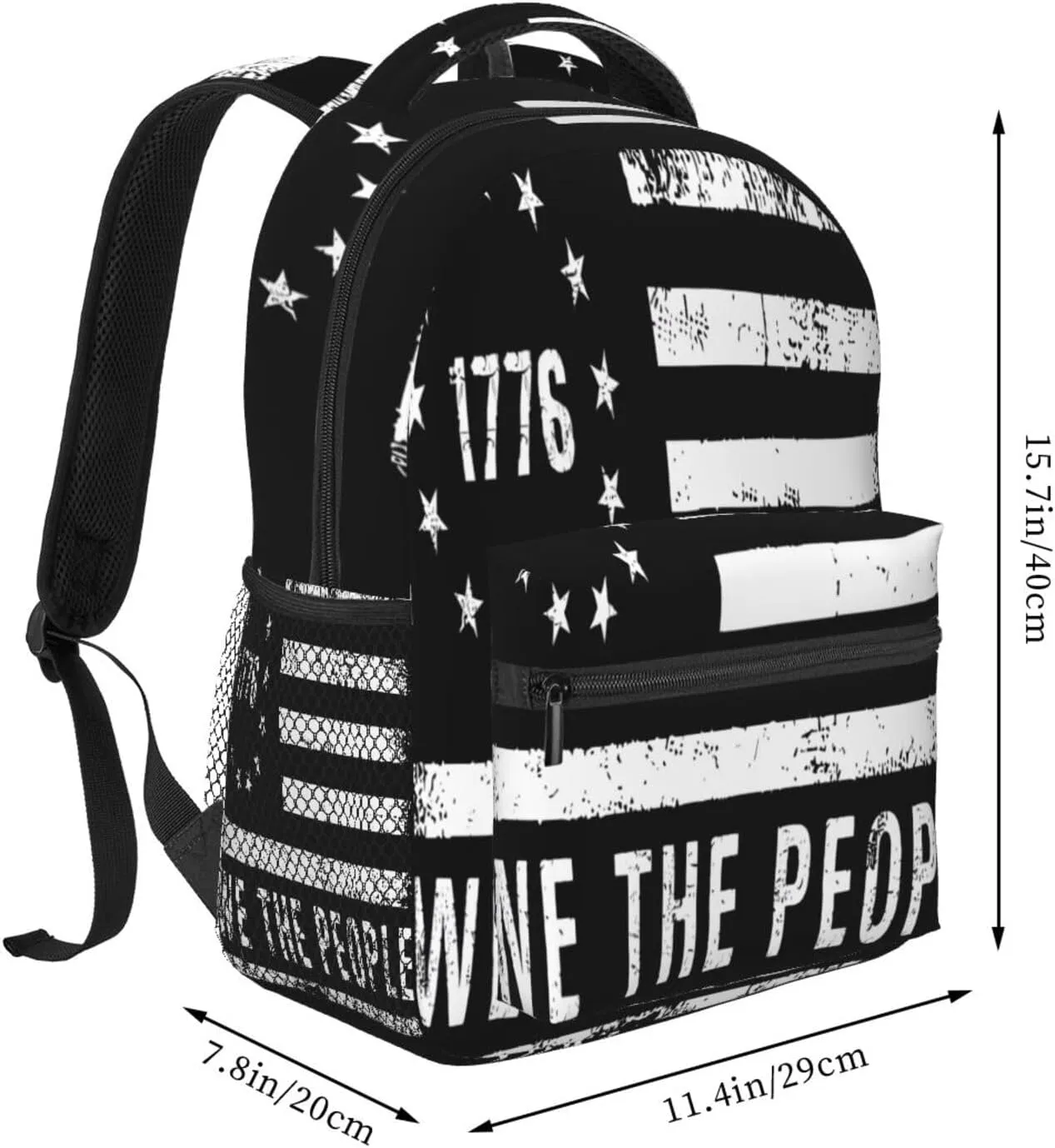 America Independence Day 1776 Stayin' Fly On The Fourth Of July Backpack Casual Laptop Backpack Double Shoulder Bag Lightweight Backpack For Women Men Travel