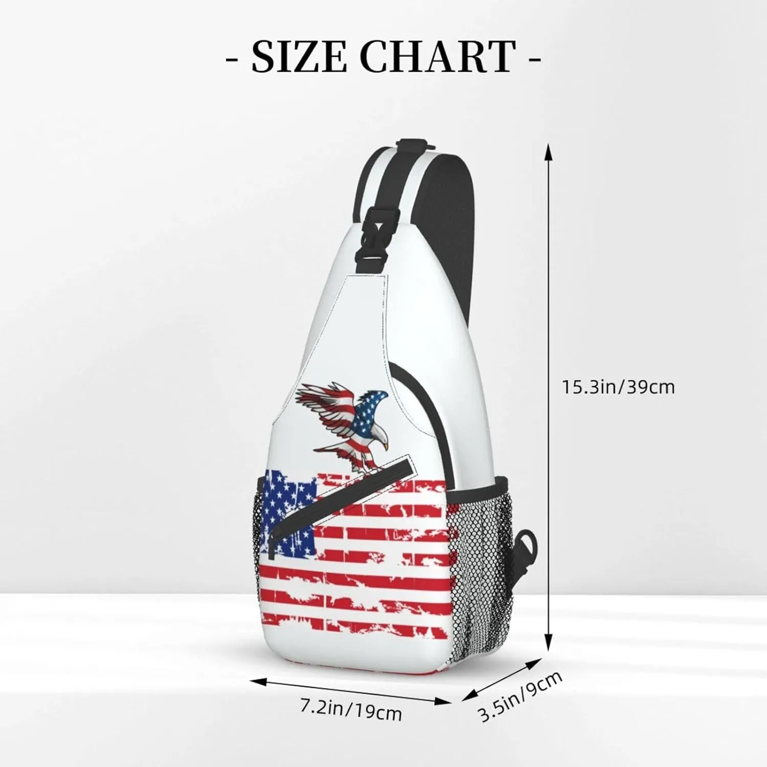 American Flag Shoulder Bag American Sling Backpack Daypack Casual Backpack Hiking Bag America Backpack Bag