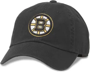AMERICAN NEEDLE Boston Bruins NHL Blue Line Cotton Twill Adjustable Dad Hat