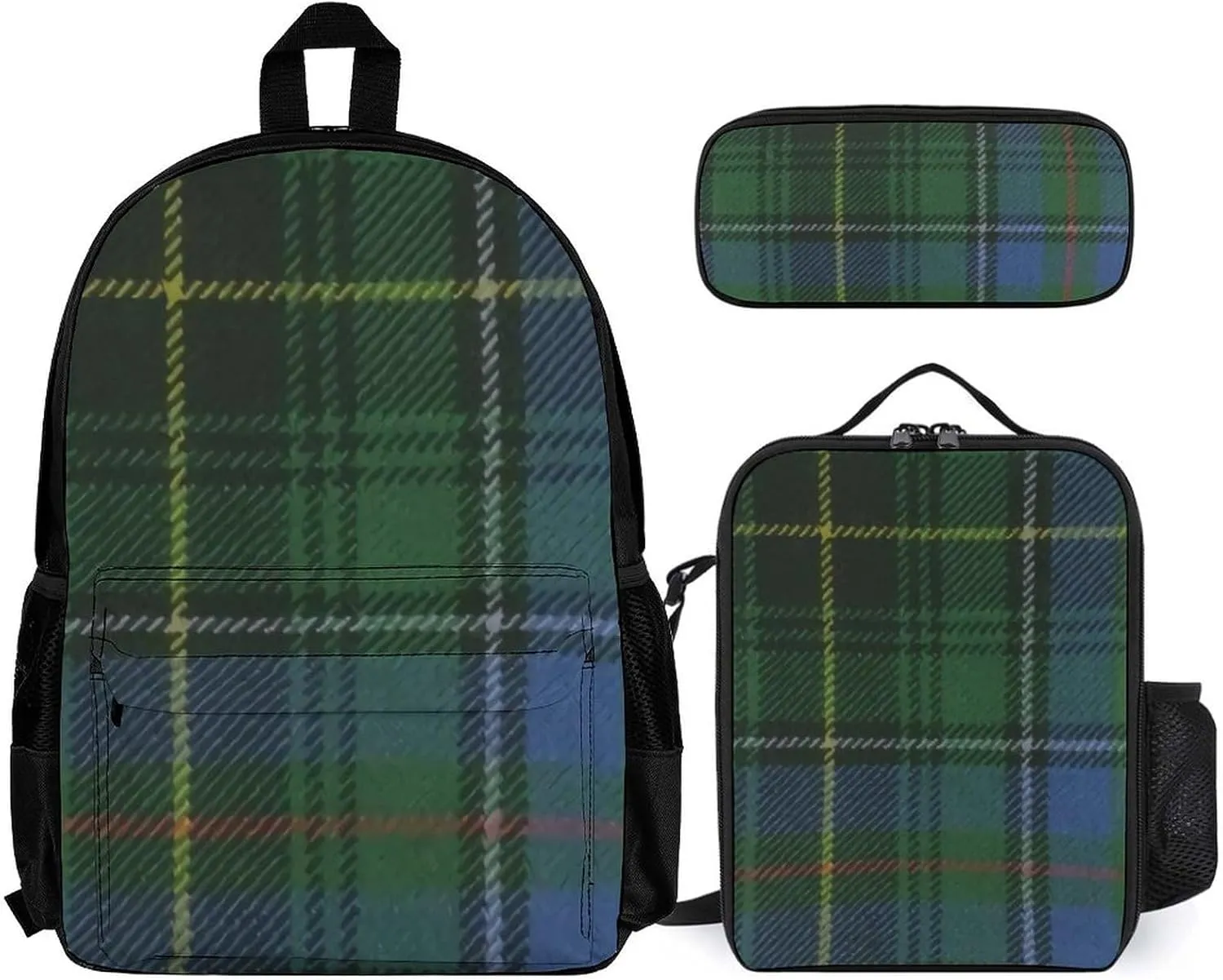 Ancient Original Scottish Lightweight Pocket Backpack Crossbody Lunch Bag Set Unisex