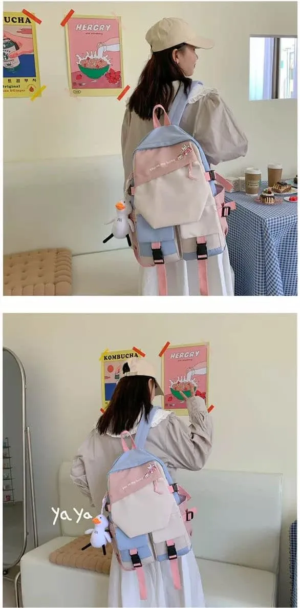 Anime My Dress Up Darling Marin Kitagawa dokidoki Backpack Cosplay Kawaii Backpack With Pendant Duck (5)
