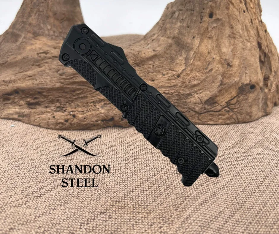 Armed Force Tactical 5.5" OTF Knife with Tanto Blade 264BKTP