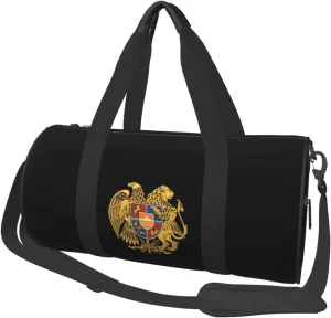 Armenian National Emblem Travel Luggage Duffel Bag Sports Rolling Foldable Duffel Bag