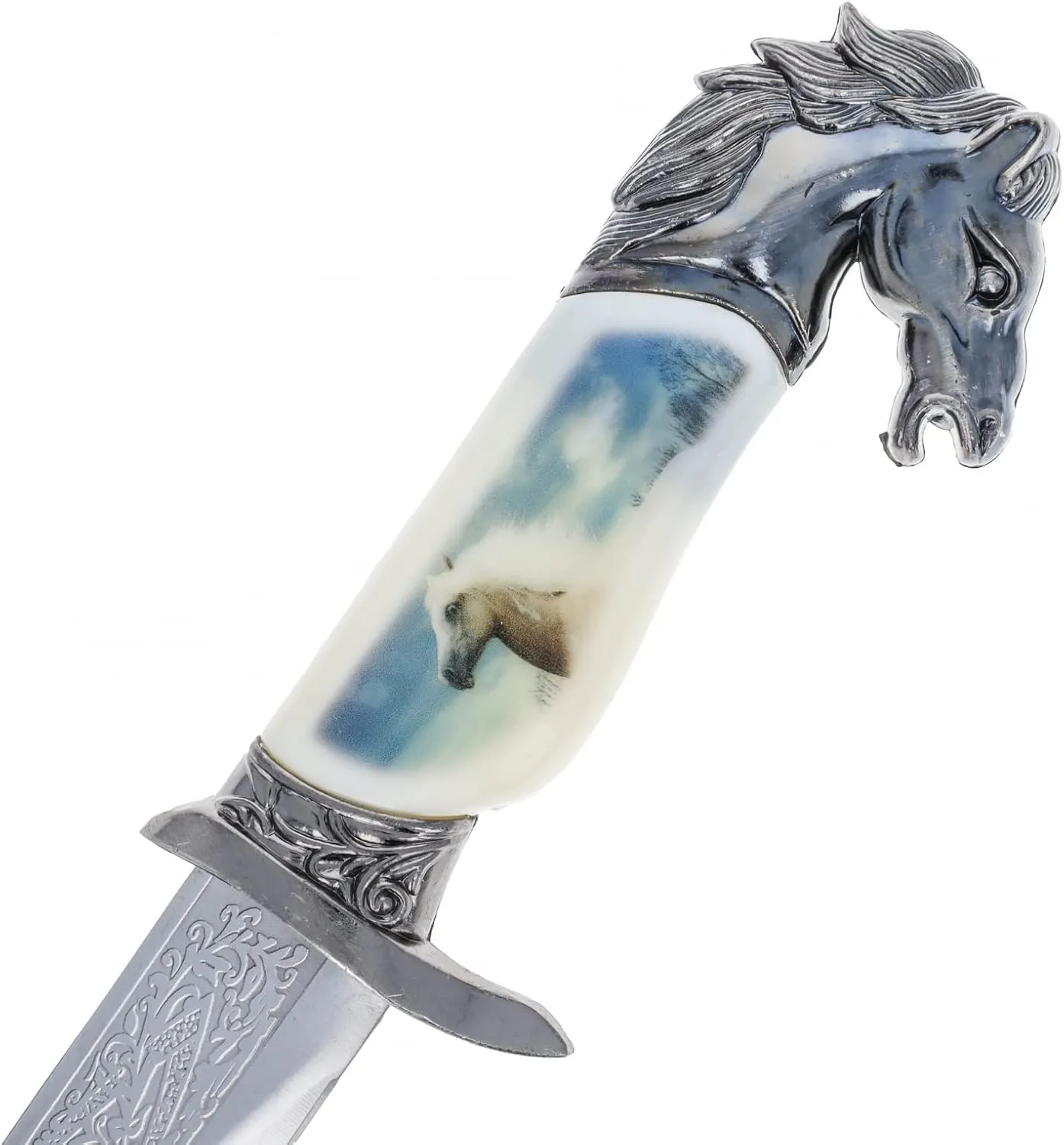 ASR Outdoor 13 Inch Collectors Hunting Knife Decorative Scabbard and Handle with Animal Head (Many Styles)