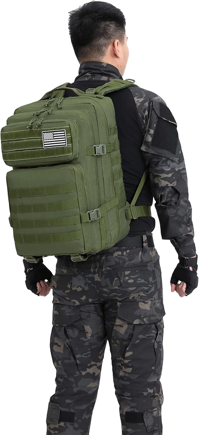 ATBP Military Tactical Molle Rucksack Backpack 45 Liters Hiking Daypack for Travel Hunting Camping