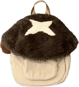 Back Packs，Cartoon Mushroom Backpack Small Book Bag Autumn Winter Backpack Plush Dolls Bag Student School Bag Travel Bag for Teens