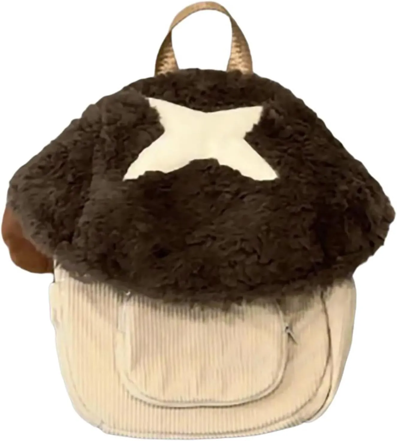 Back Packs，Cartoon Mushroom Backpack Small Book Bag Autumn Winter Backpack Plush Dolls Bag Student School Bag Travel Bag for Teens