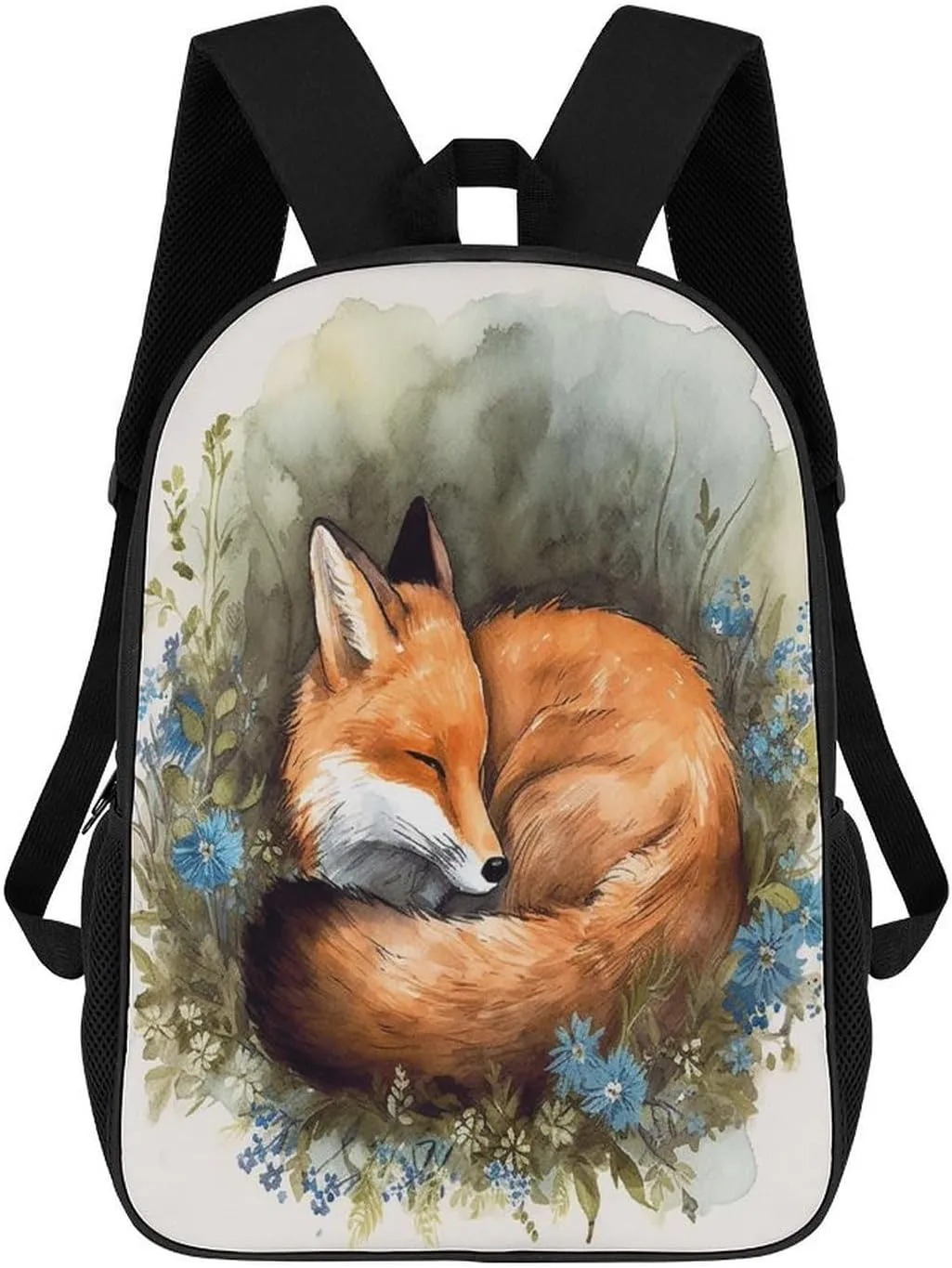 Backpack A Sleeping Fox 17 Inch Travel Backpack, Large Hiking Bag Sports Picnic Camping Backpack
