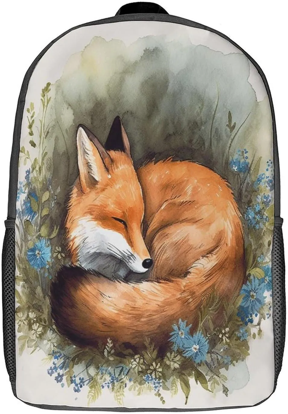 Backpack A Sleeping Fox 17 Inch Travel Backpack, Large Hiking Bag Sports Picnic Camping Backpack