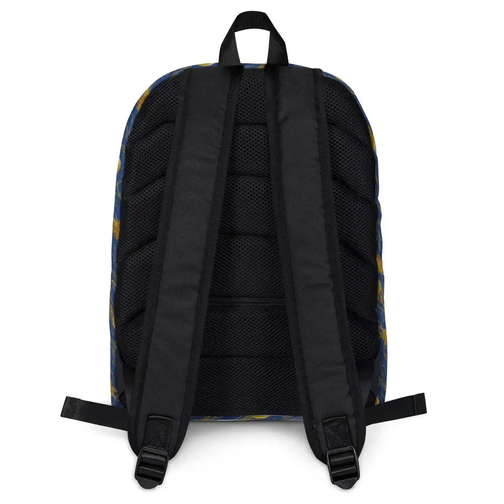 Backpack - Blue and Gold Jellyfishes