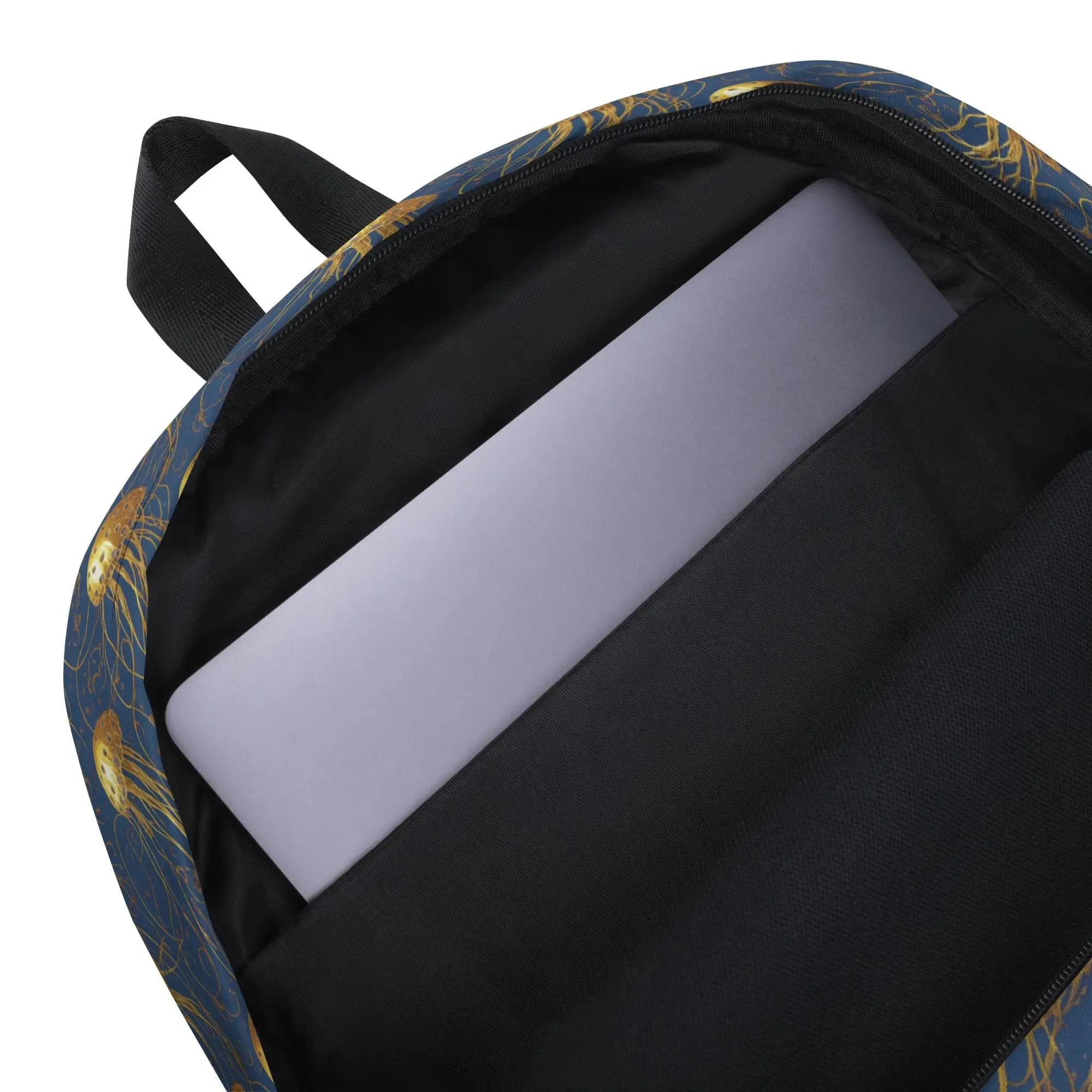 Backpack - Blue and Gold Jellyfishes