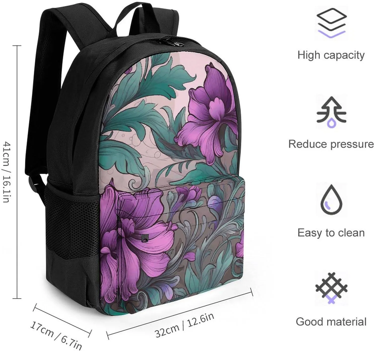 Backpack for Men Women Laptop Backpack Branches And Leaves Casual Daypack Laptop Bag for Travel
