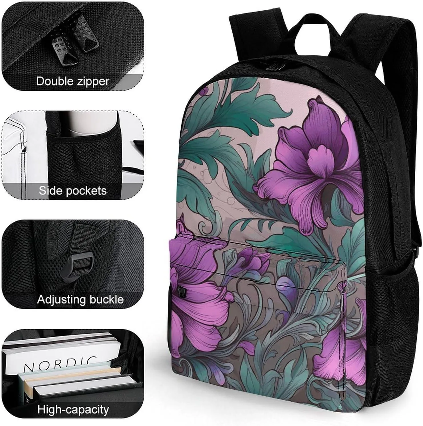 Backpack for Men Women Laptop Backpack Branches And Leaves Casual Daypack Laptop Bag for Travel