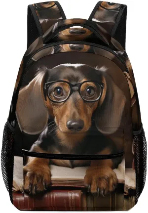 Backpacks Dachshund Book Travel Bag Laptop Backpack Casual Daypack for Weekender Business Hiking