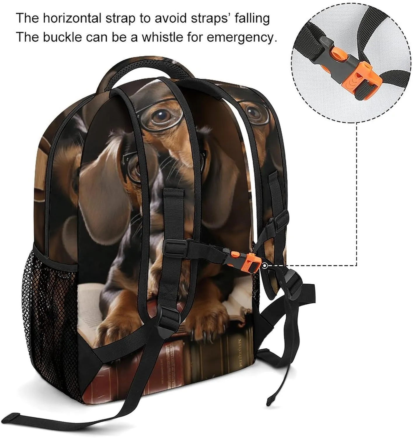 Backpacks Dachshund Book Travel Bag Laptop Backpack Casual Daypack for Weekender Business Hiking
