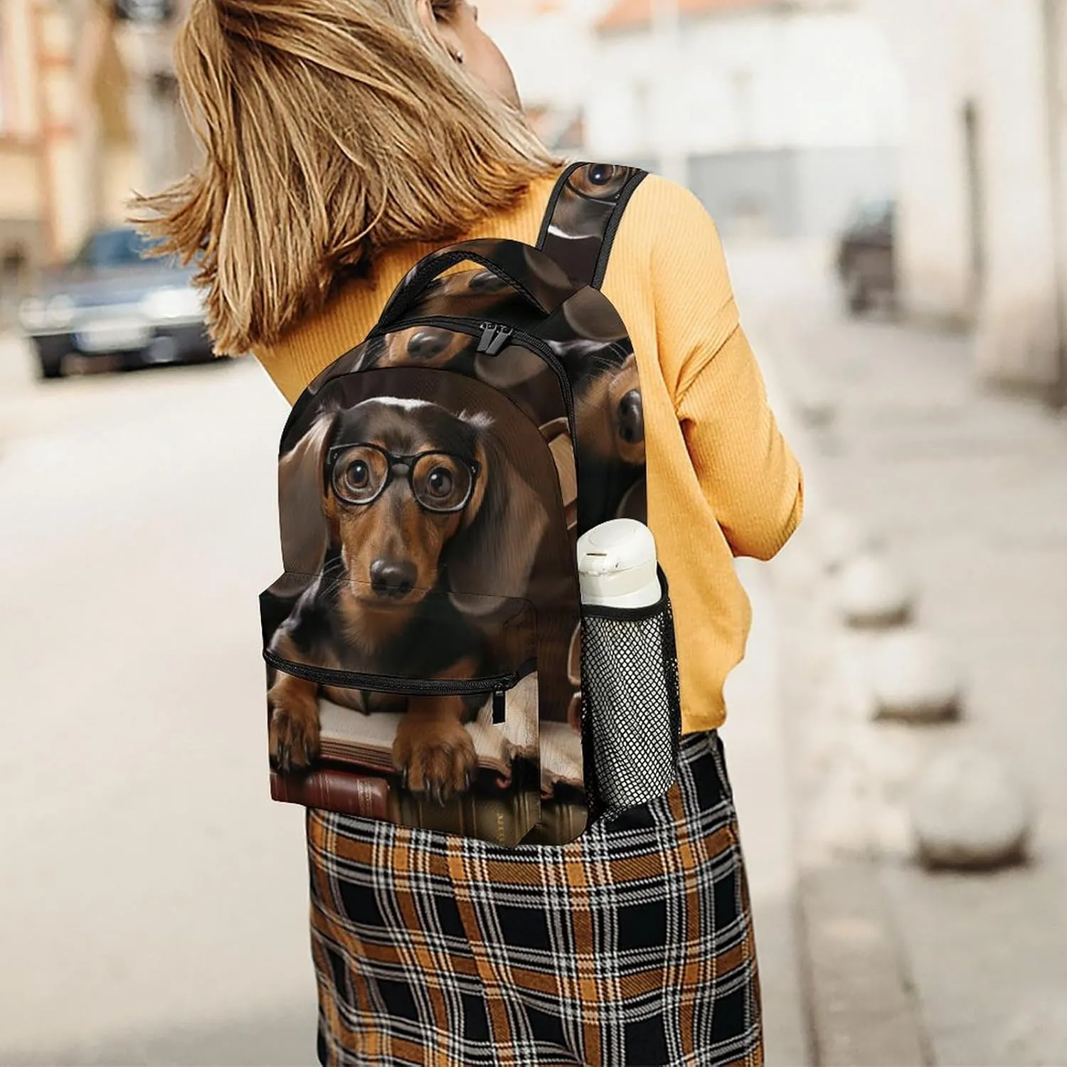 Backpacks Dachshund Book Travel Bag Laptop Backpack Casual Daypack for Weekender Business Hiking