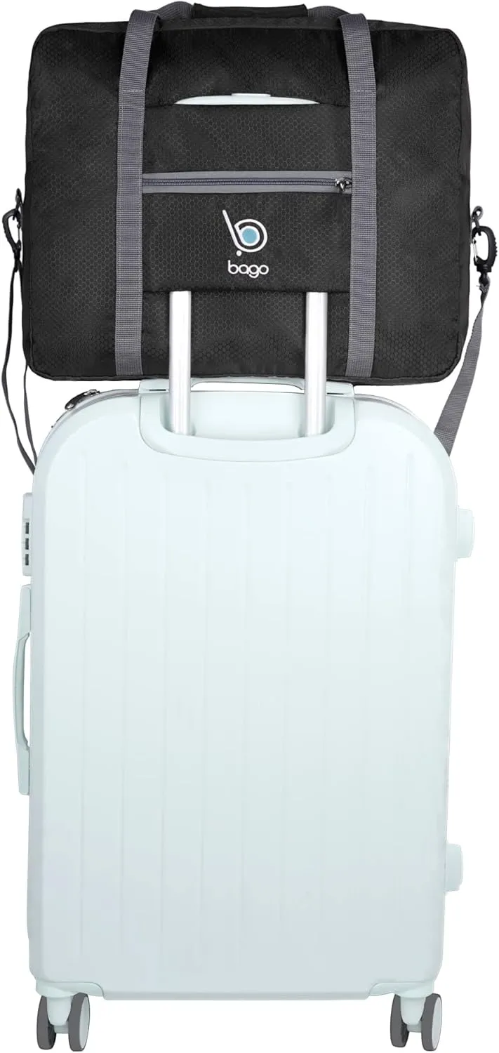 Bago Personal Item Travel Bag For Airlines - Fits As 18x14x8 inches Travel Bag Spirit & Frontier Airlines - Foldable Duffle Bag For Travel - Personal Item Bag Small Carry On Bag For Air Travel