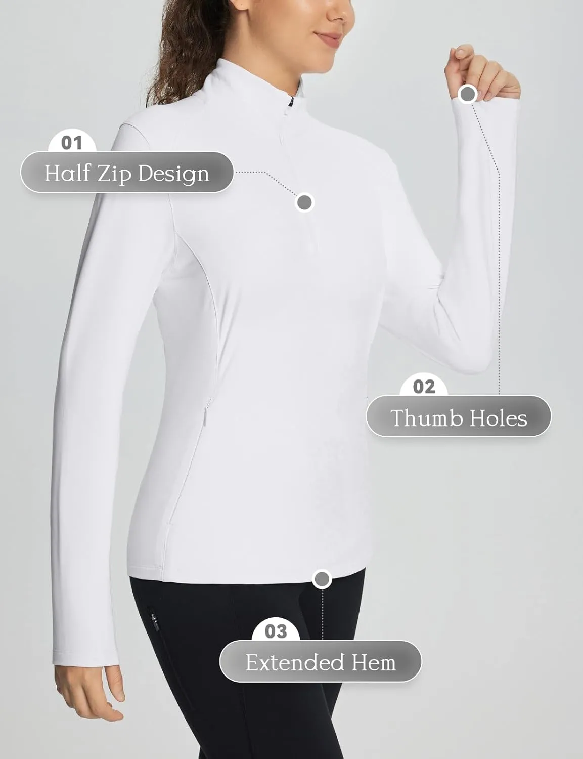 baleaf Women's Fleece Pullover Jacket Water Resistant Half Zip Thermal Golf Shirts Cold Weather Running Gear Winter