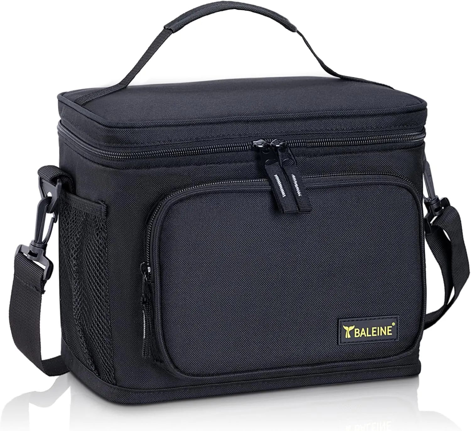BALEINE Insulated Lunch Bag for Men Women, 22 Can Leakproof Cooler Bag with Adjustable Shoulder Strap for Work Picnic, Lunch Box for Women Men (Large, Black)