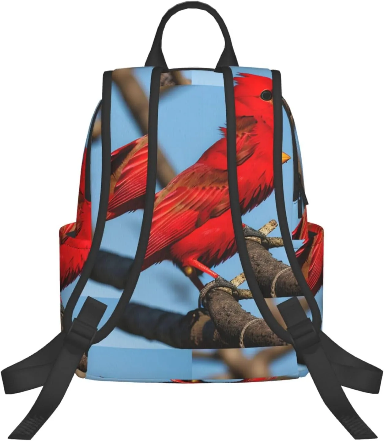 beautiful red Bird print Lightweight Laptop Backpack Travel Daypack Bookbag for Women Men for Travel Work