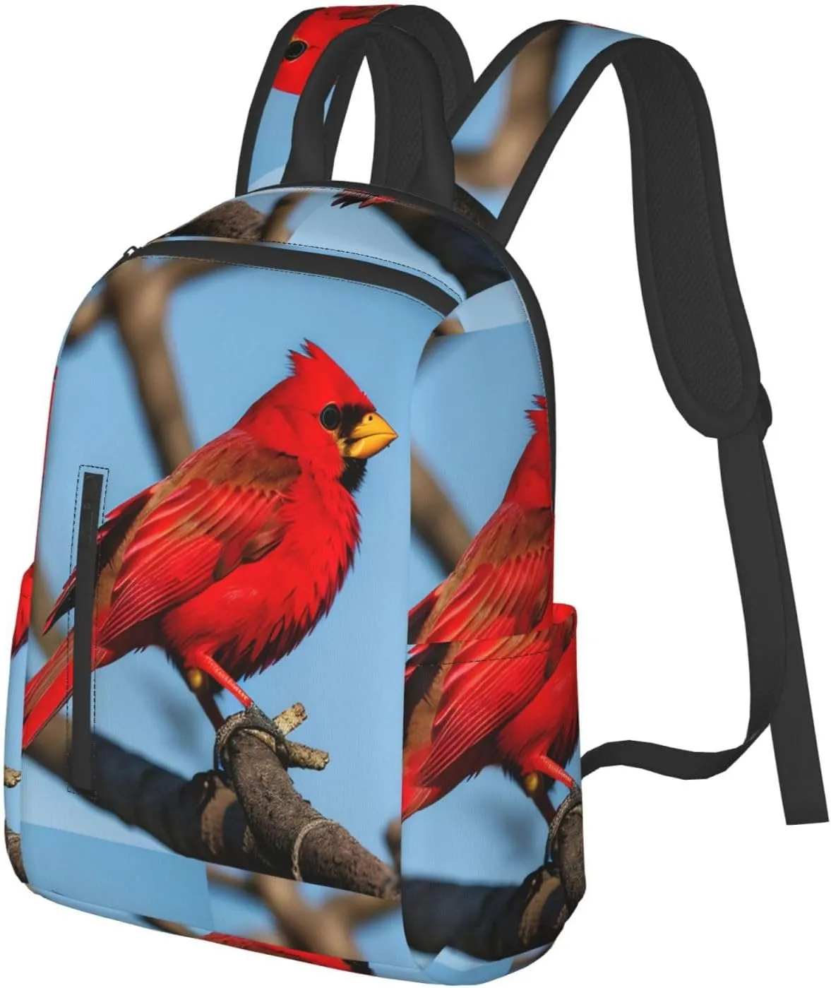 beautiful red Bird print Lightweight Laptop Backpack Travel Daypack Bookbag for Women Men for Travel Work