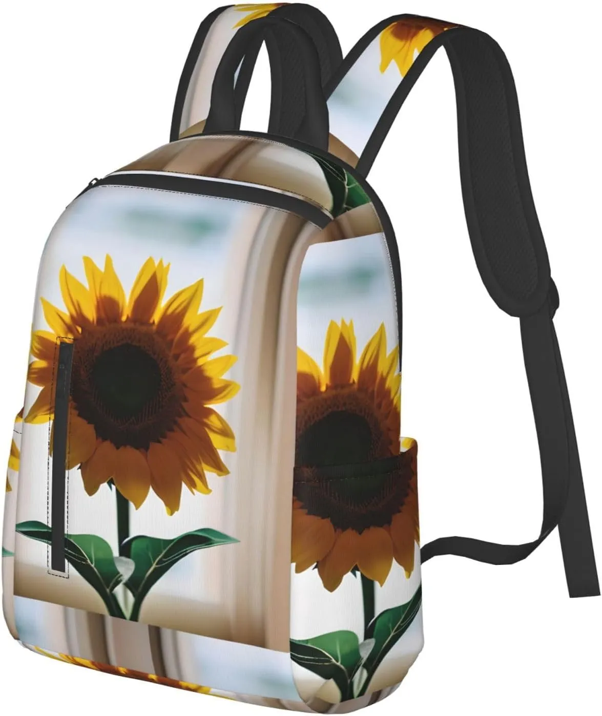 beautiful sunflowers print Lightweight Laptop Backpack Travel Daypack Bookbag for Women Men for Travel Work