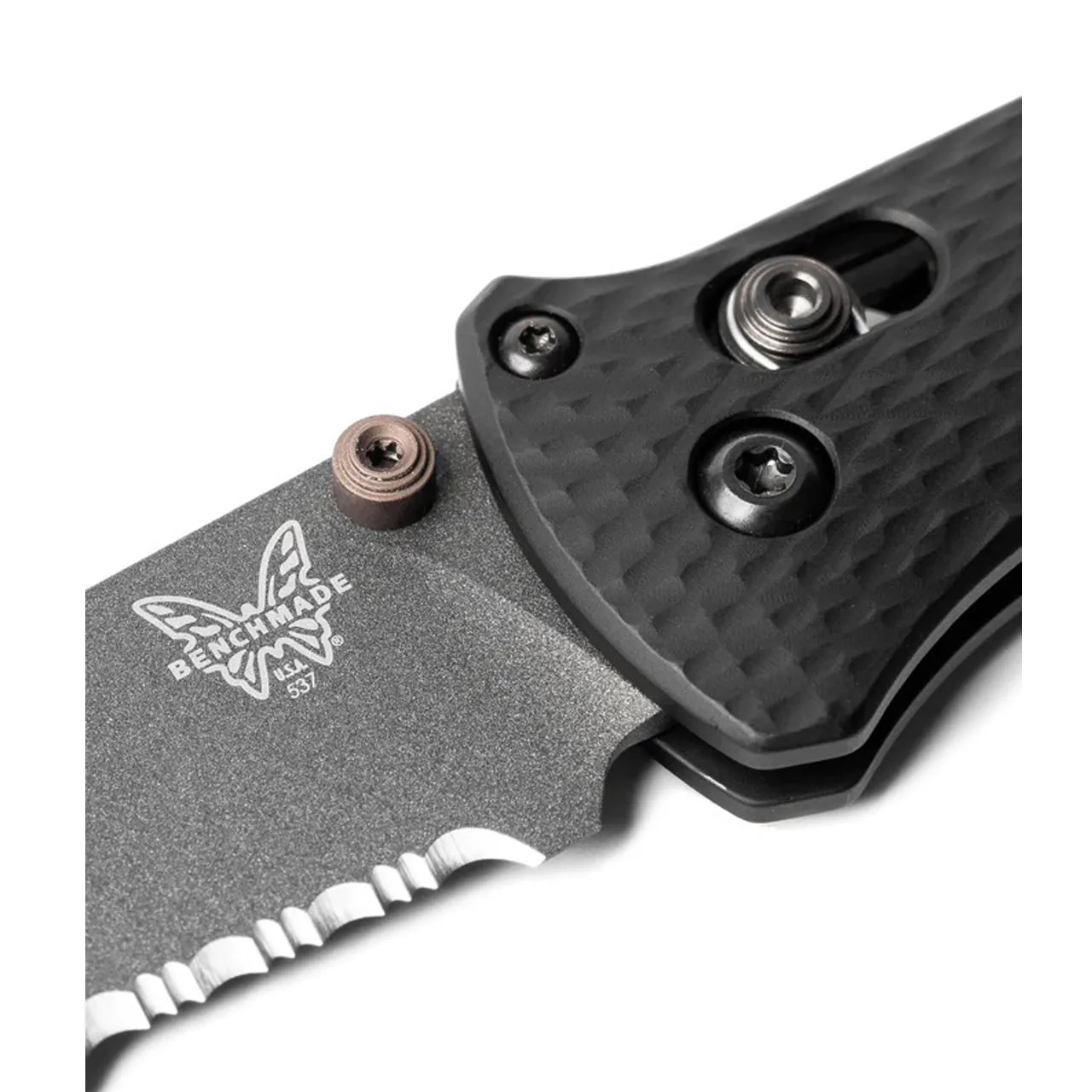 Benchmade 537GY-03 Bailout Axis Folding Knife Black Aluminum Serrated Edge