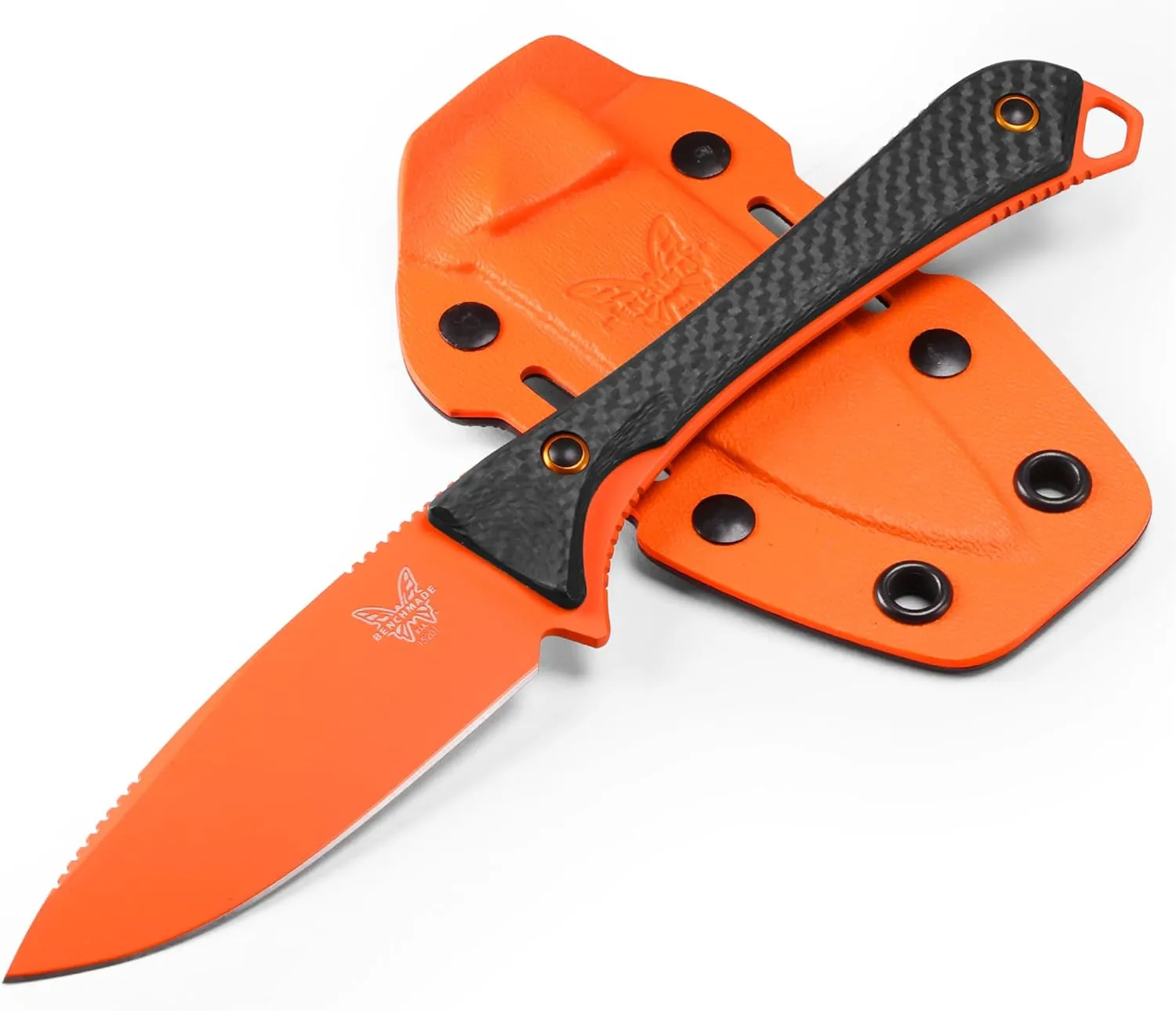 Benchmade - Altitude 15201OR Hunting Knife with Black Carbon Fiber Handle (15201OR)