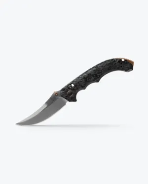 Benchmade - Mini Bedlam 865 Tactical Knife, Scimitar Blade, Carbon Fiber Handle (865-02)