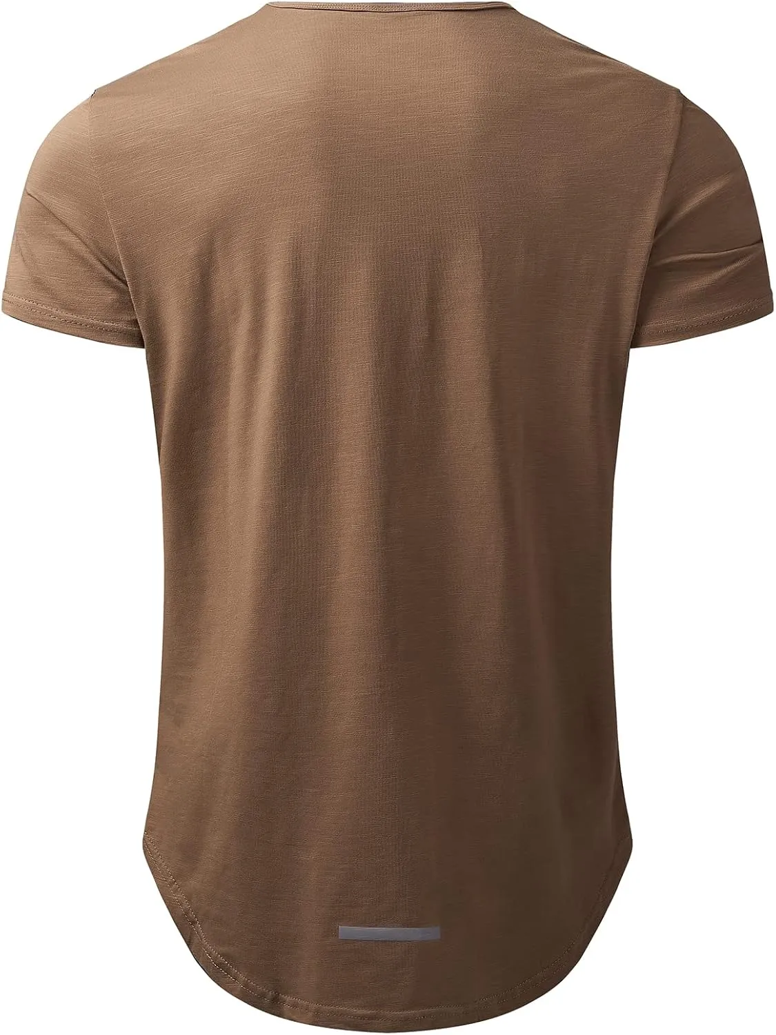 Big and Tall Mens Tshirts Longline Extra Long Shirts Hipster Reflective Line Scallop Tees Shirts Tops