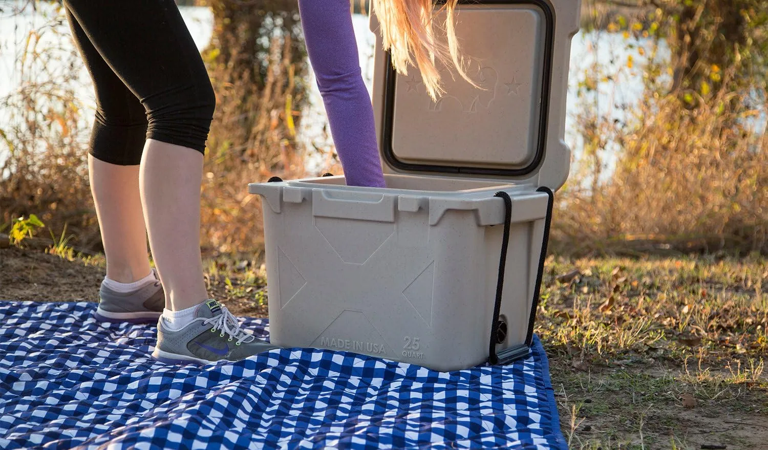 BISON COOLERS Rotomolded Cooler Extreme Engineered Durability with Hard Shell, Lid and Liner | Long Lasting Ice Chest with Double Insulated Walls | Made in The USA