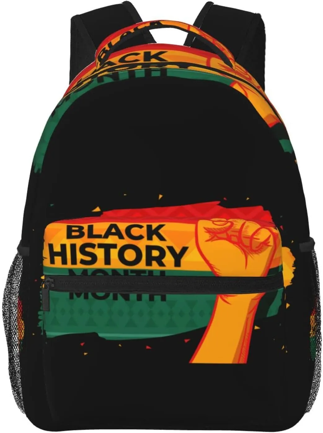Black History Month Hand Symbol 11 Backpack Lightweight Laptop Backpack Casual Daypack Travel Double Shoulder Bag For Women Men