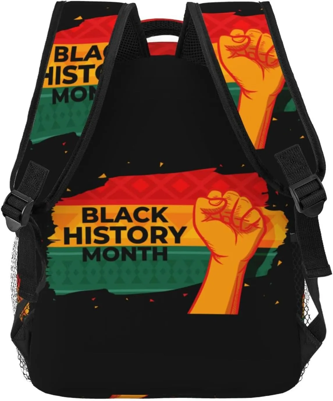 Black History Month Hand Symbol 11 Backpack Lightweight Laptop Backpack Casual Daypack Travel Double Shoulder Bag For Women Men