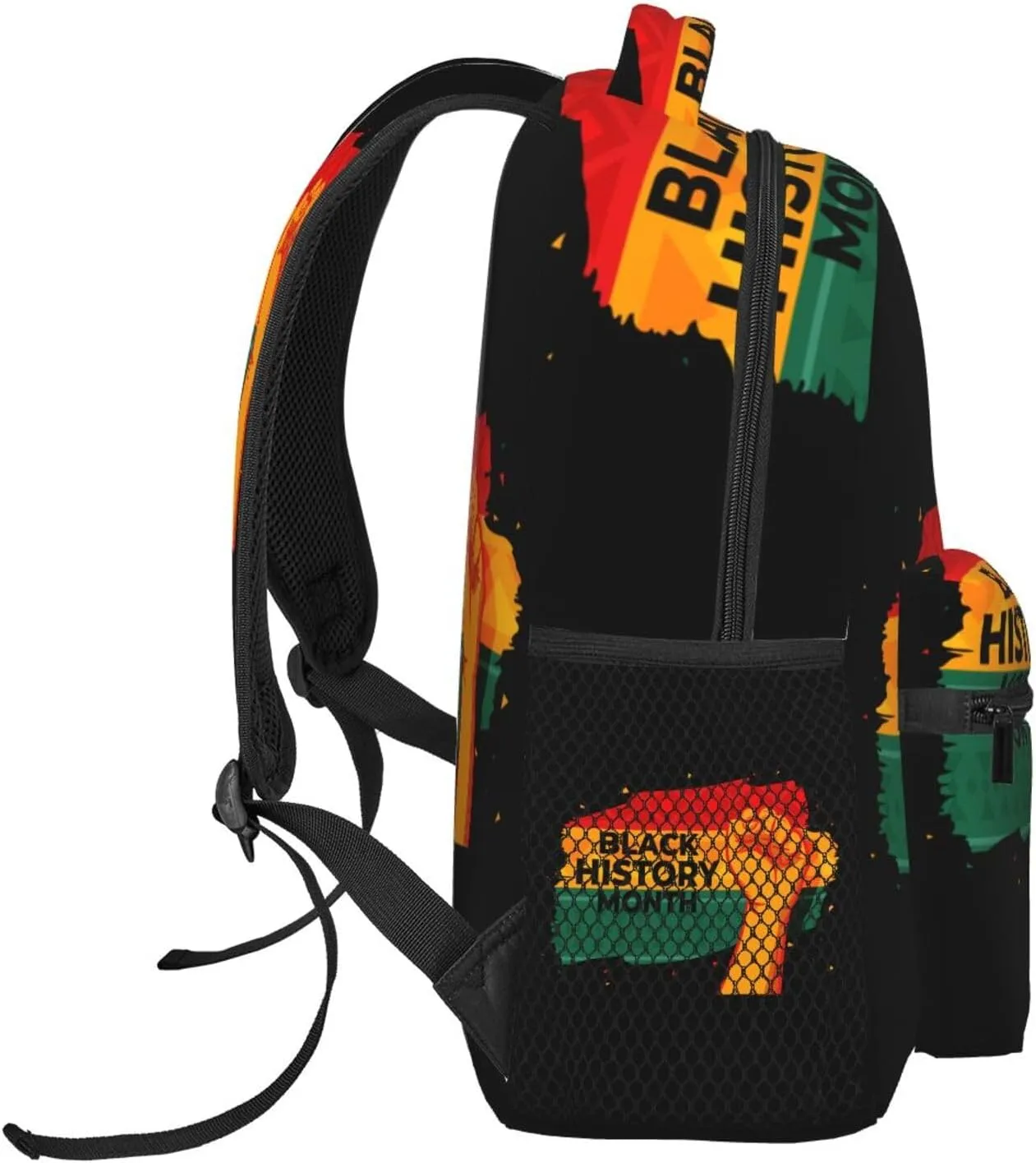 Black History Month Hand Symbol 11 Backpack Lightweight Laptop Backpack Casual Daypack Travel Double Shoulder Bag For Women Men