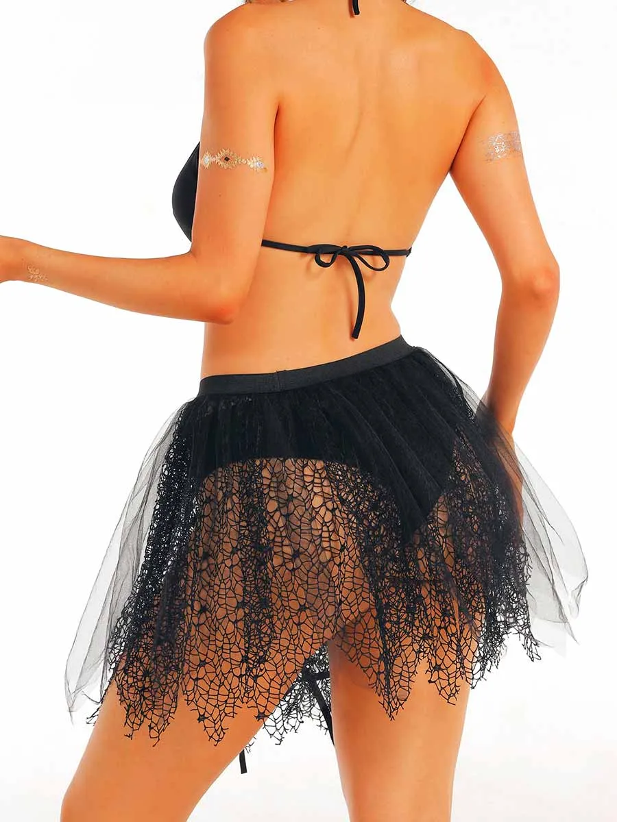 Black Mesh Tulle Skirt