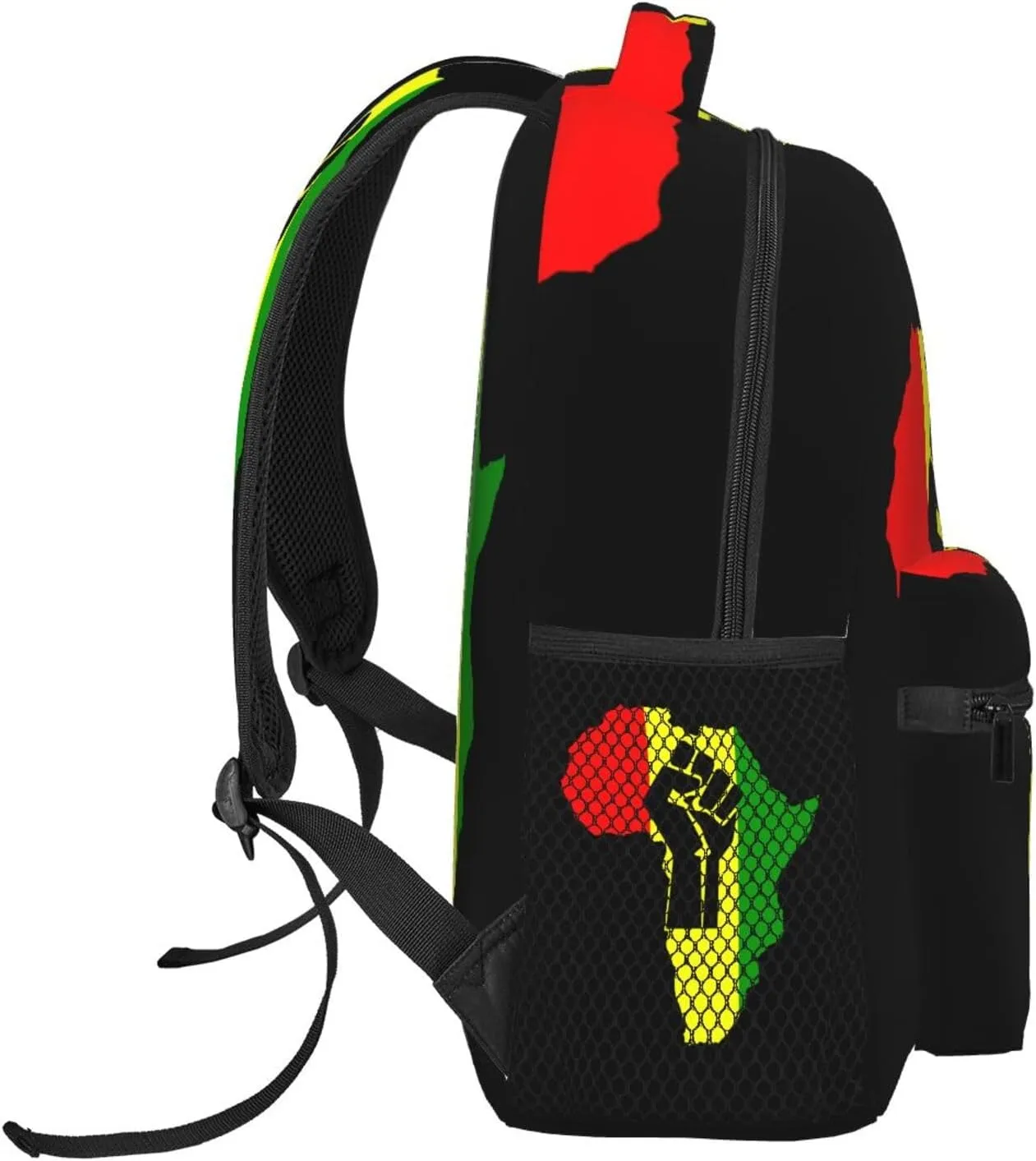 Black Power Hand Symbol Backpack Lightweight Laptop Backpack Casual Daypack Travel Double Shoulder Bag For Women Men